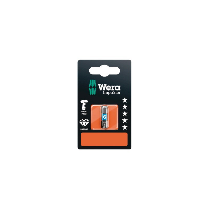 Embouts Hex-Plus IMP DC SB Impaktor, 6 x- WERA - 05073906001