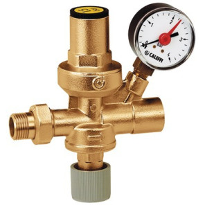 Grupo de llenado auto 553 MF 1/2" con manómetro- CALEFFI - ABTM