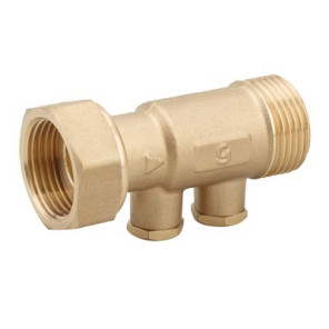 Válvula recta FT3/4"xM3/4" con tapón de latón G1/4" de longitud- DIFF - 110298