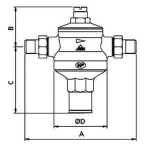 Reductor de presión con membrana Rinox HH3/4"- RBM - 510510