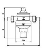 Reductor de presión con membrana Rinox HH3/4"- RBM - 510510