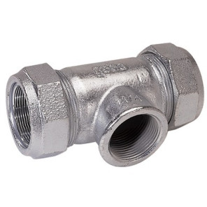 Conexión de compresión de fundición te aterrajada T 21,3x21,3xH1/2"- GEBO - 01.150.04.01