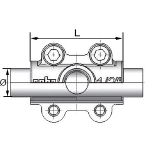 Abrazadera de reparación de derivación ANB F 33.7 (H3/4")- GEBO - 01.261.28.0302