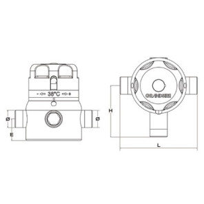 Mezclador termostático colectivo de cierre SE M1"1/4- DIFF - 111322