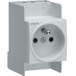 Prise de courant modulaire 16A 2P+T- HAGER - SNS216