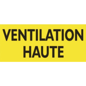 Étiquette rigide ventilation haute- DIFF - 111800