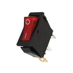 Interruptor luminoso rojo 0/1 15A 3XFASTON- DIFF - 150642