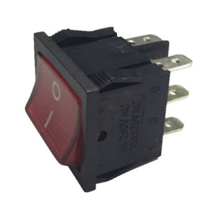 Interruptor luminoso rojo 0/1 6A 6XFASTON- DIFF - 150645