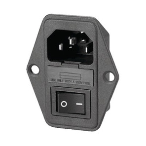Toma VDE + interruptor + portafusible 0/1 oval- DIFF - 150649
