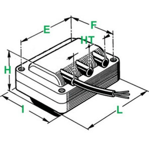 Transformador de encendido ZA23 075 E47- DIFF pour Weishaupt - 603088+140013110