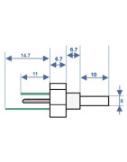 Kit termistancias- DIFF pour Baxi-Roca - 122155310  - (X2)