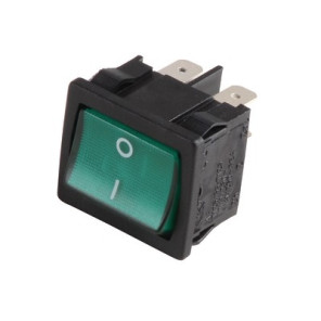Interruptor bipolar luminoso verde- DIFF pour De Dietrich Chappée - 95325027