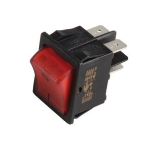 Interruptor bipolar luminoso rojo- DIFF pour De Dietrich Chappée - 95325090