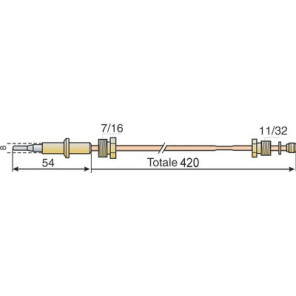Termopar 750mm- DIFF pour AO Smith - Q335C 1023B