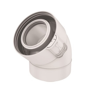 Codo 45° condensación fuel/gas- UBBINK - 229200  - (X2)
