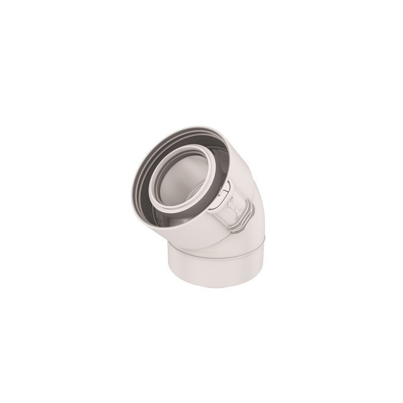 Codo 45° condensación fuel/gas- UBBINK - 229200  - (X2)