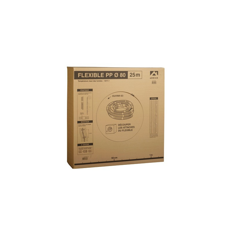 Conduit Ø80mm PPTL flexible 50M- UBBINK - 330054  - (X50)