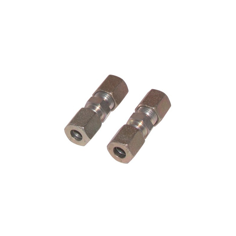 Racor de compresión recto tubo 12mm x tubo 12mm- DIFF - 602869  - (X2)