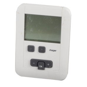 Termostato de ambiente programable EK570 pilas LR6- HAGER - EK570