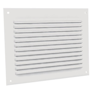 Rejilla con viseras de aluminio prelacada blanca GA BL 200x200- ANJOS - 6705