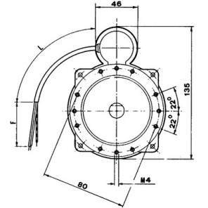 Brida de adaptación para motor NEMA 2/N2/F4- DIFF pour De Dietrich Chappée - S50036914