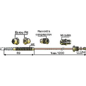 Termopar 7 racores L1200mm- DIFF - 704216