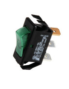 Interruptor unipolar negro/ luminoso verde- GEMINOX - 87168121620 Interruptor unipolar negro/ luminoso verde- GEMINOX - 87168121620
