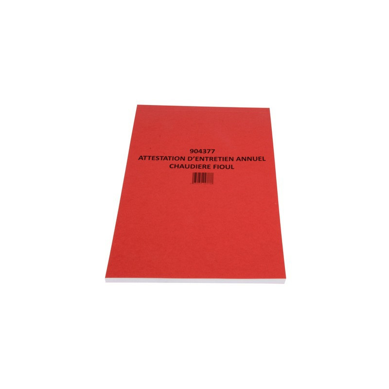 Carnet attestation fioul- ISOCLEAR - 904377