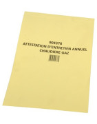 Carnet d'attestation gaz- ISOCLEAR - 904378