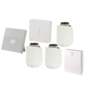 Pack Connected Home : Hub + thermostat sans fil + 3 têtes thermostatiques + récepteur- SIEMENS - PACK4
