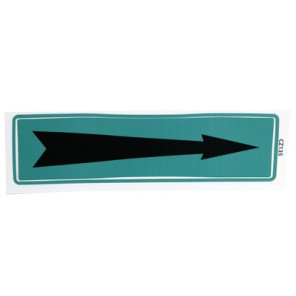 Etiqueta flexible adhesiva verde flecha negra- DIFF - 907086  - (X10)
