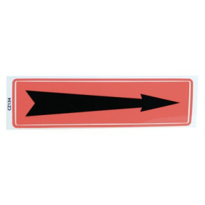 Etiqueta flexible adhesiva rojo flecha negra- DIFF - 907087  - (X10)
