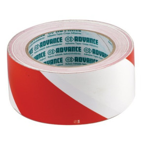 Cinta Adhesiva Marcado rojo/blanco (50mm x 33m)- DIFF - 907124