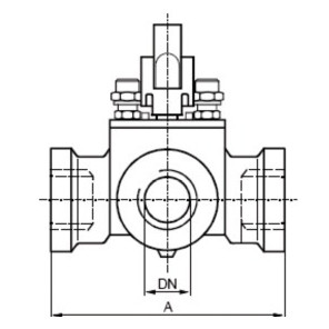 Válvulas con sector 3 vías PN10 con empalmes roscados- SIEMENS - VBI31.25