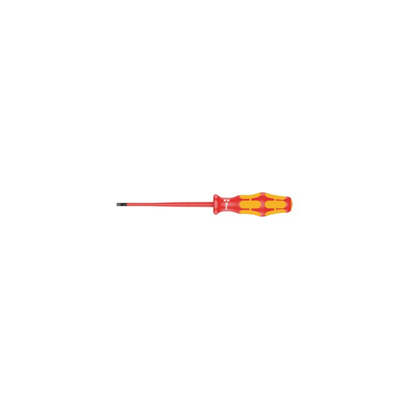Tournevis VDE isolé pour vis à fente, avec lame à diamètre réduit, 0.6 x 3.5 x 100 mm- WERA - 05006440001