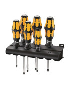 Jeu de tournevis Kraftform Wera : le tournevis-burin + Rack, 6 pièces- WERA - 05018282001