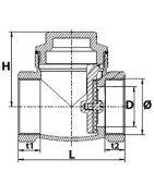 Válvula retencion asiento de cierre epdm 1/2"- DIFF - 110256