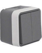 Double poussoir CUBYKO inverseur saillie- HAGER - WNC044
