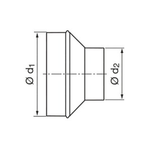 Réduction conique galva D.200/160- NATHER - 227501