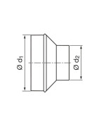 Réduction conique galva D.250/160- NATHER - 227504