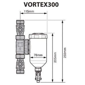 Filtro Vortex300 22mm- SENTINEL - V300-GRP22-EXP