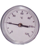 Termómetro redondo a inmersión axial 0-120°C Ø80mm- DIFF - 606073