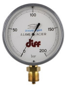 Manómetro redondo 0 a 200 bar Ø110mm M1/2"- DIFF - 606118