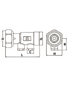 Válvula de retencion nf de control de polucion hosta 1" HM- DIFF - 110300