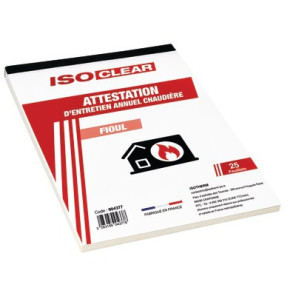 Carnet de attestación de combustible- ISOCLEAR - 904377